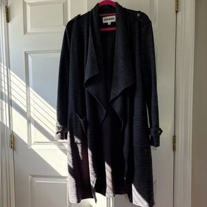 Steve Madden Charcoal and Black cotton Knit Cardigan